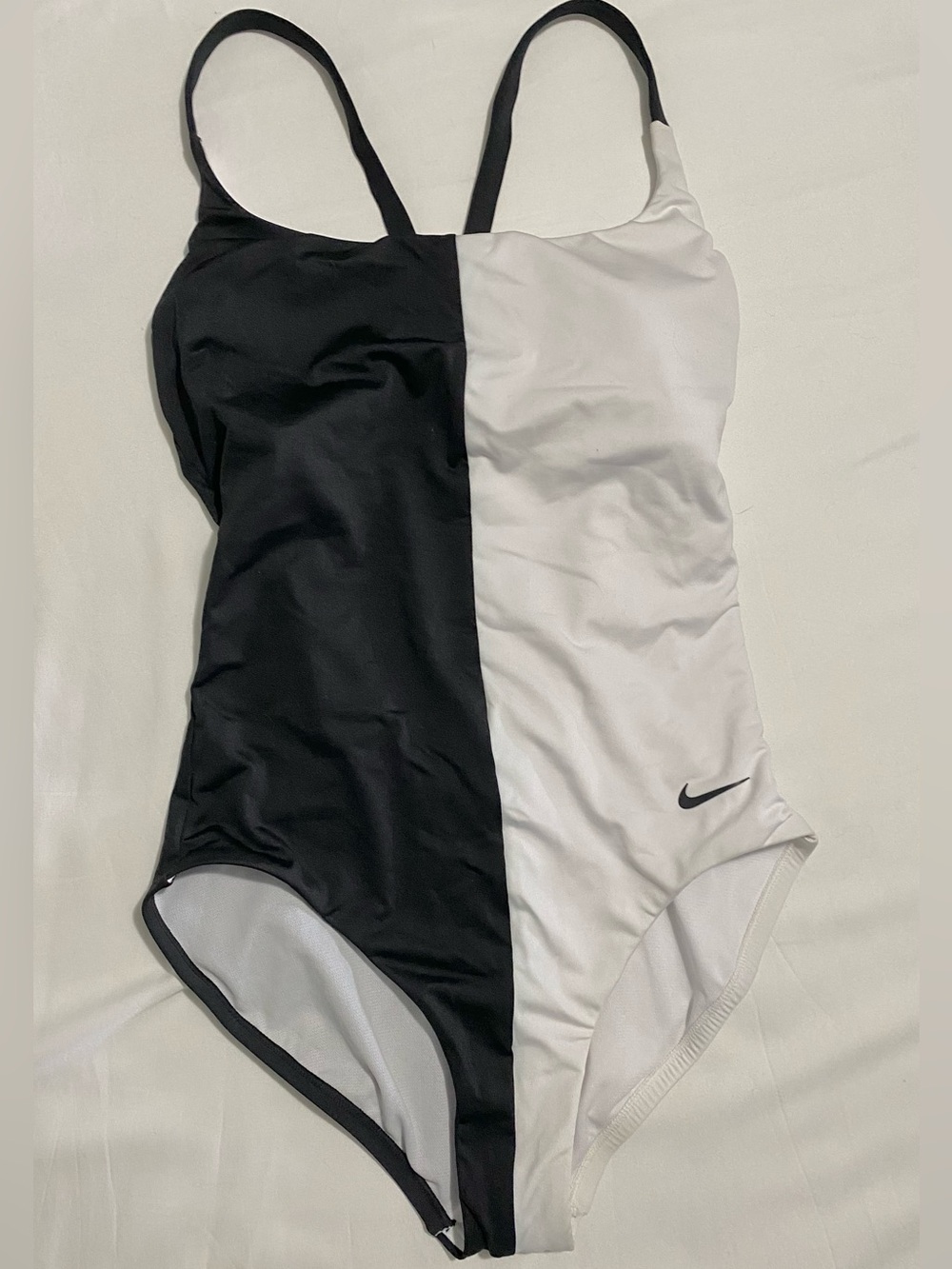 Nike Black and White One-Piece Swimsuit